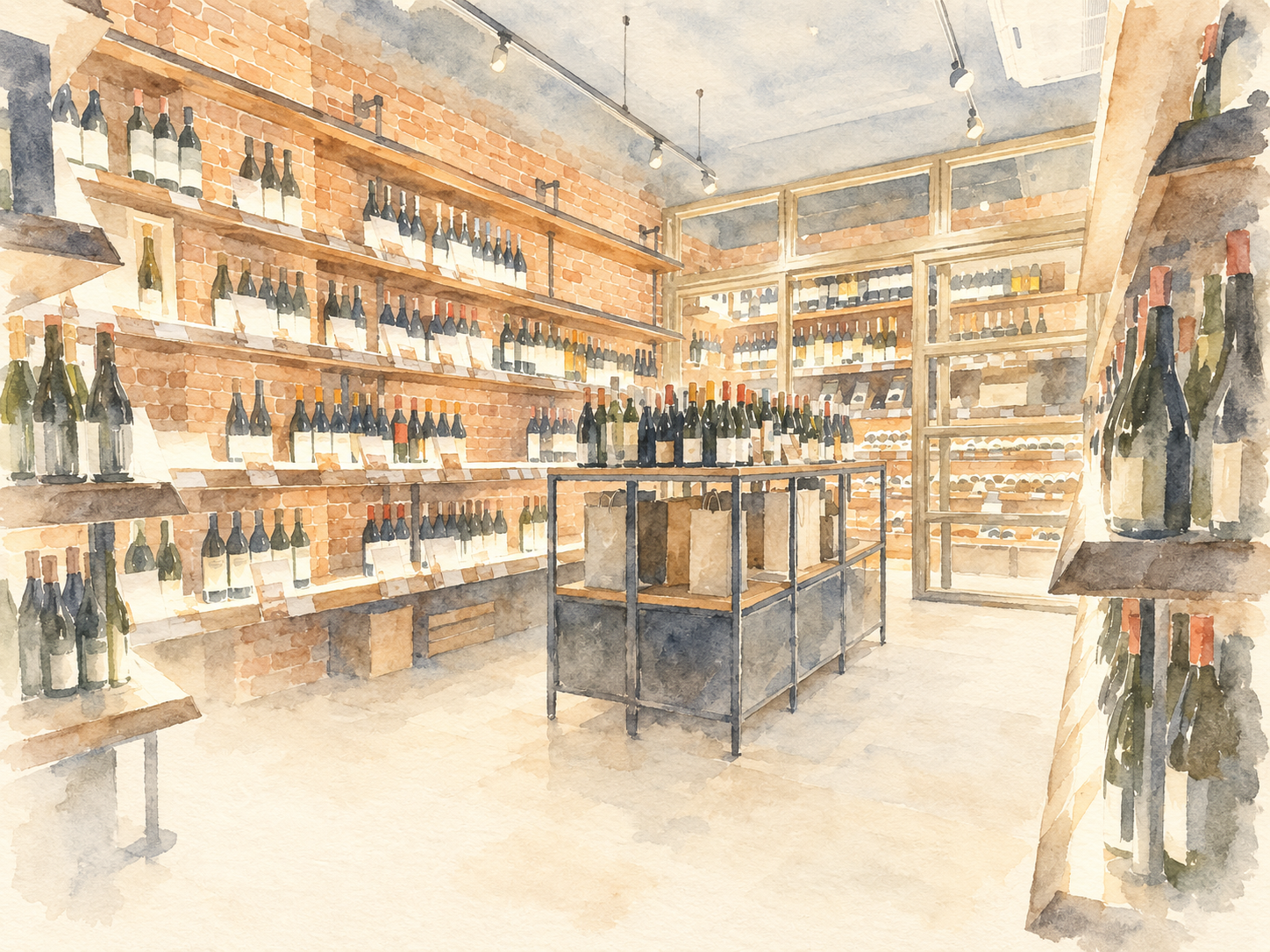 Nadaya wine room, watercolour